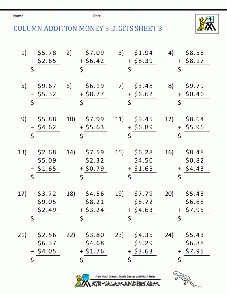 Math Addition Worksheet Collection 4Th Grade With Regard To Printable Multiplication Worksheets Grade 4 Math Addition Worksheet Collection 4Th Grade With Regard To Printable Multiplication Worksheets Grade 4