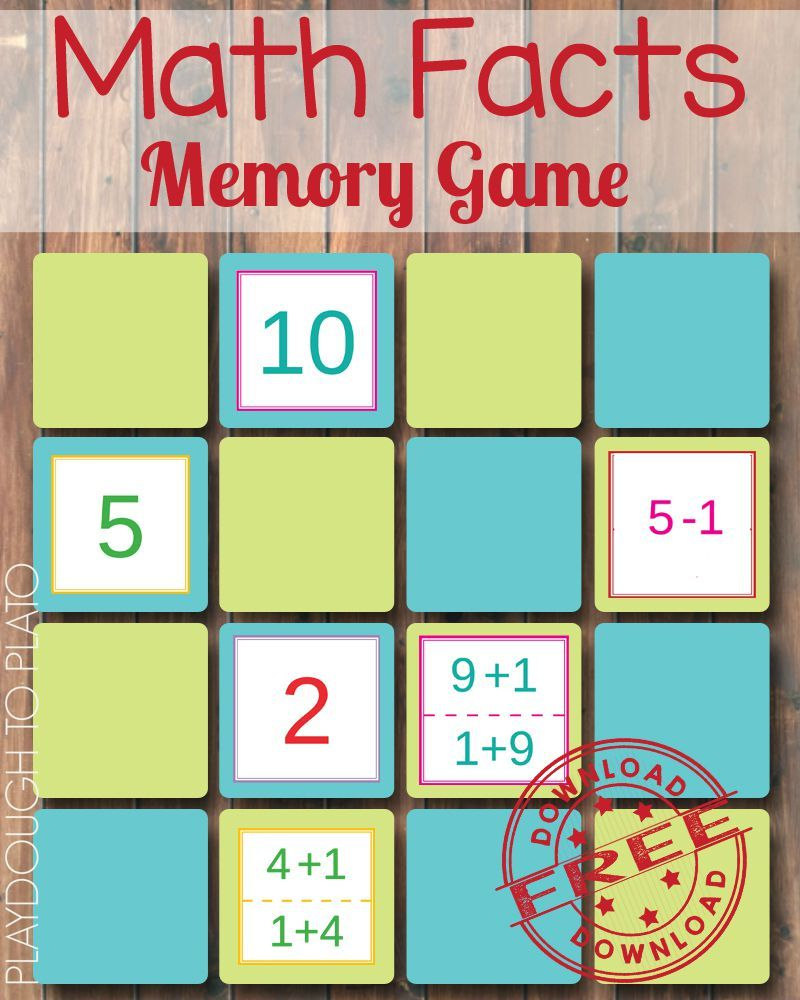 Printable Multiplication Memory Game