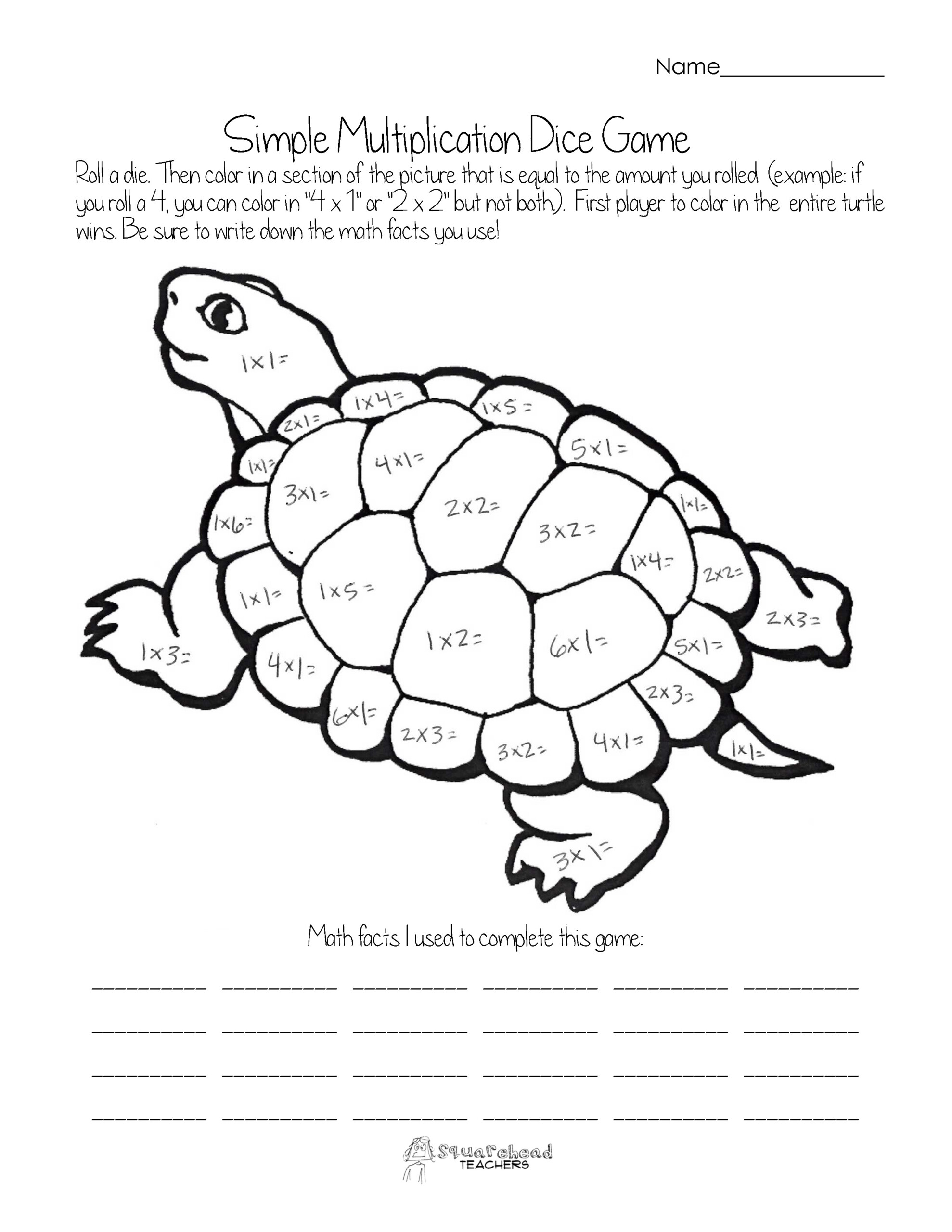 Math Games | Squarehead Teachers | Page 2 with regard to Printable Multiplication Dice Games