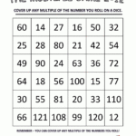 Math Games Using Dice The Multiple Game 2 To 12Bw.gif 1,000 With Regard To Printable Multiplication Dice Games
