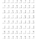Math Mad Minute Worksheets | Subtraction Worksheets Throughout Printable Multiplication Mad Minute