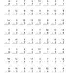 Math Mad Minute Worksheets | Subtraction Worksheets throughout Printable Multiplication Mad Minute