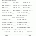 Math Worksheets 5Th Grade Exponents And Parentheses for Printable Multiplication Worksheets 5&amp;#039;s