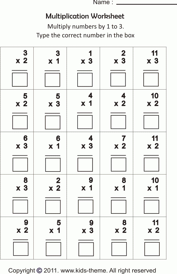 Maths Worksheets For Kids: 2013 with regard to Multiplication Worksheets Key Stage 1