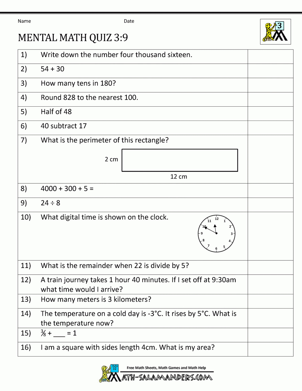 Mental Math 3Rd Grade regarding Printable Multiplication Worksheets 5&amp;#039;s