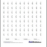 Minute Maths Worksheets 5 Minutes Drill Multiplication intended for Printable 5 Minute Multiplication Drill