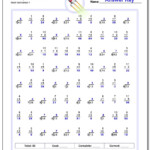 Mixed Multiplication And Division pertaining to Worksheets On Multiplication For Grade 4