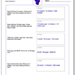 Mixed Multiplication And Division Word Problems regarding Worksheets Multiplication And Division Word Problems