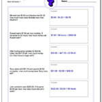 Money Word Problems inside Multiplication Worksheets Year 4 Australia