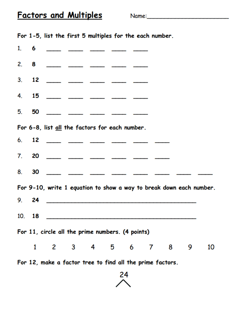 Multiples And Factors.pdf | Factors And Multiples, Math Intended For Multiplication Worksheets 4Th Grade Pdf Multiples And Factors.pdf | Factors And Multiples, Math Intended For Multiplication Worksheets 4Th Grade Pdf