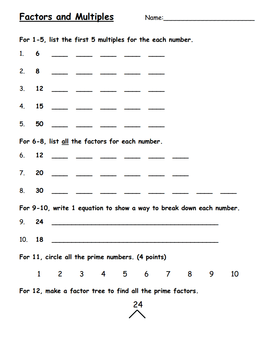 Multiples And Factors.pdf | Factors And Multiples, Math within Multiplication Worksheets 6Th Grade Pdf Multiples And Factors.pdf | Factors And Multiples, Math within Multiplication Worksheets 6Th Grade Pdf