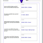 Multiplication And Division Money Word Problems Pertaining To Printable Multiplication And Division Word Problems