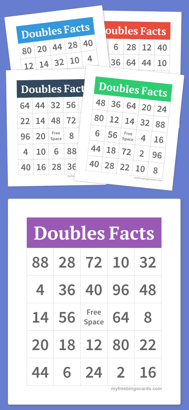 Multiplication Bingo To Practice 2S, 4S, And 8S Facts. Does throughout Printable Multiplication Bingo