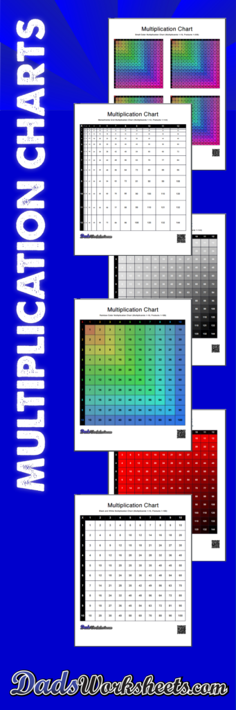 Multiplication Charts: 59 High Resolution Printable Pdfs, 1 In Printable Multiplication Hundreds Chart
