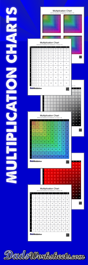 Multiplication Charts: 59 High Resolution Printable Pdfs, 1 in Printable Multiplication Hundreds Chart