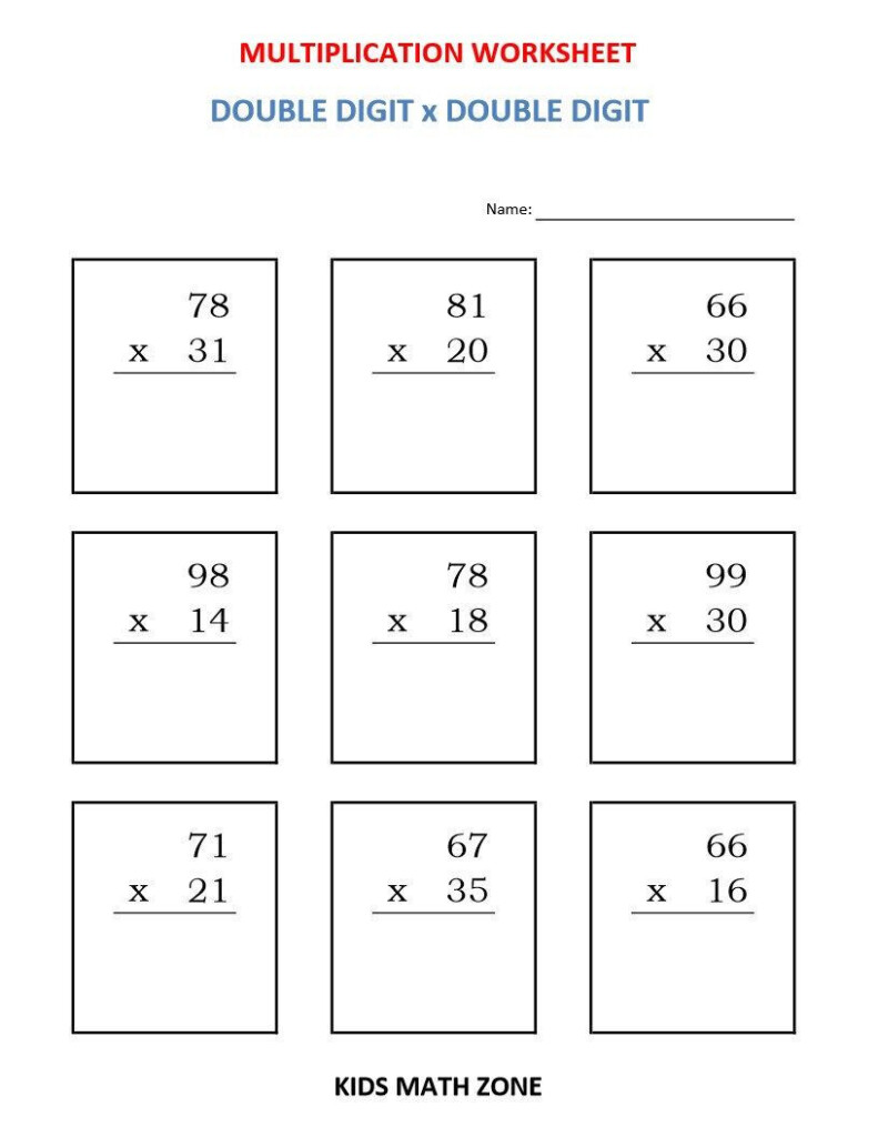 Multiplication Double Digit X Double Digit (10 Worksheets Regarding Multiplication Worksheets Year 5/6 Multiplication Double Digit X Double Digit (10 Worksheets Regarding Multiplication Worksheets Year 5/6