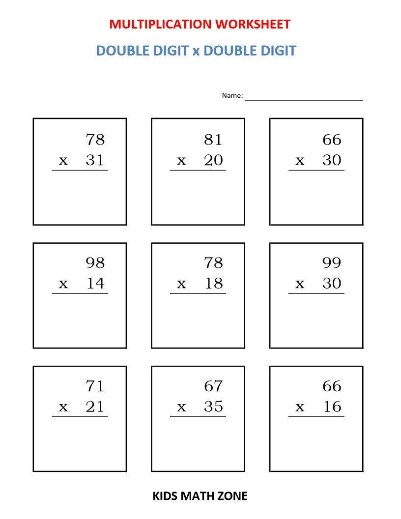 Multiplication Double Digit X Double Digit (10 Worksheets regarding Multiplication Worksheets Year 5/6 Multiplication Double Digit X Double Digit (10 Worksheets regarding Multiplication Worksheets Year 5/6