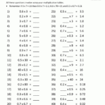 Multiplication Fact Sheet Collection regarding Printable Multiplication Facts 2S