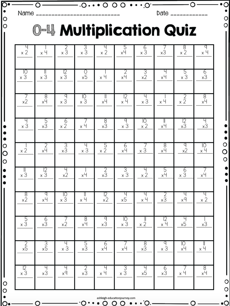 Multiplication Facts For Upper Elementary Students Regarding Free Printable Multiplication For Elementary Students