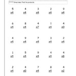Multiplication Facts Worksheets From The Teacher's Guide inside Multiplication 4 Printable