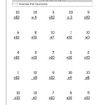 Multiplication Facts Worksheets From The Teacher's Guide Intended For Multiplication Worksheets No Regrouping