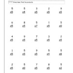 Multiplication Facts Worksheets From The Teacher's Guide pertaining to 2 Multiplication Worksheets