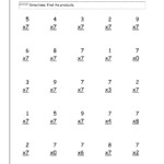 Multiplication Facts Worksheets From The Teacher's Guide regarding Multiplication Worksheets Year 7