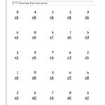 Multiplication Facts Worksheets From The Teacher's Guide With Regard To 6 Multiplication Printable