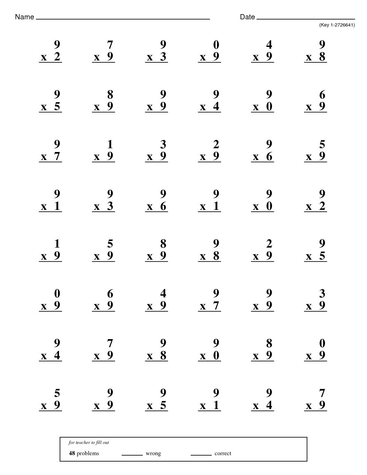 Multiplication Mad-Minute! | Elementary Schools, Math intended for Printable Multiplication Mad Minute