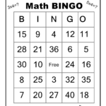 Multiplication Math Bingo Game | Math Bingo, Math, Fun Math in Printable Multiplication Bingo