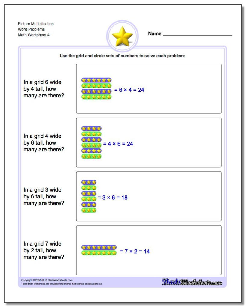 Multiplication Picture Word Problems Throughout Printable Multiplication Word Problems