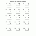 Multiplication Practice Worksheets 2 Digits1 Digit 4 In Free Printable Multiplication Practice Sheets