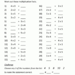 Multiplication Practice Worksheets To 5X5 inside Free Printable Multiplication Drills