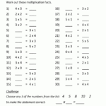 Multiplication Practice Worksheets To 5X5 intended for Printable Multiplication Drill Worksheets