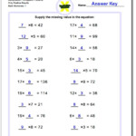 Multiplication Pre Algebra Worksheets Intended For Multiplication Worksheets 60 Problems