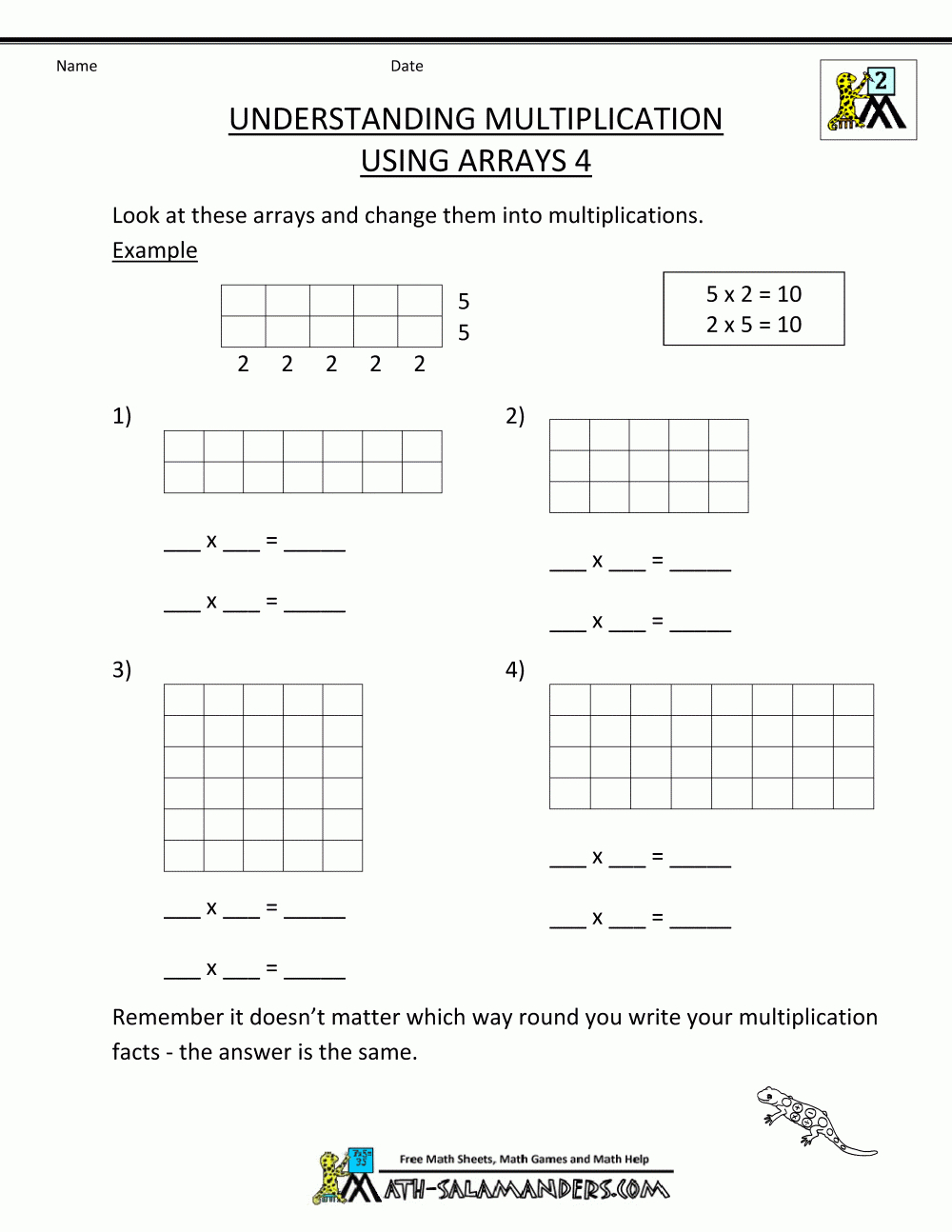 Multiplication-Printable-Worksheets-Understanding in Worksheets Multiplication Using Arrays