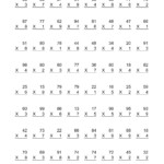 Multiplication Problems 4Th Grade To Print. Multiplication intended for Multiplication Worksheets 9X
