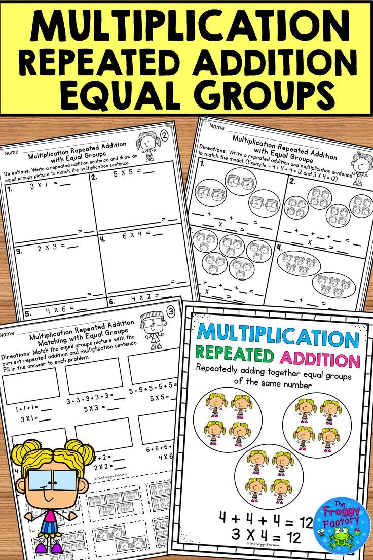 Multiplication Repeated Addition Equal Groups Worksheets in Multiplication Worksheets Equal Groups