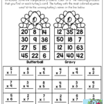 Multiplication: Solve To Win! See Which Turkey Wins The Race In Printable Multiplication Packet