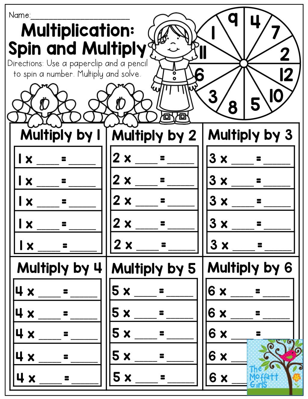 Multiplication: Spin And Multiply- Such A Fun Multiplication with regard to Multiplication Worksheets And Games
