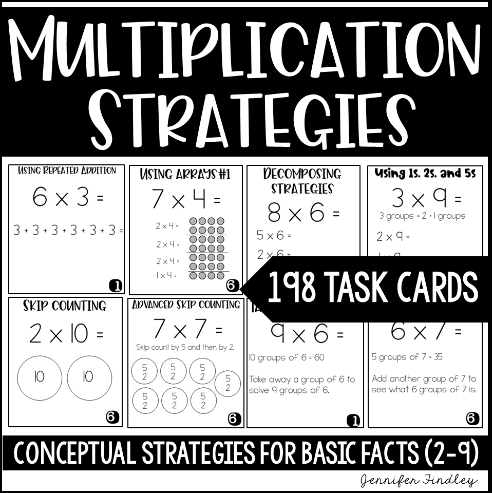 Printable Multiplication Strategies Printable Multiplication Flash Cards