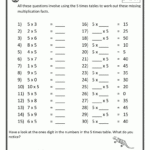 Multiplication Table Worksheets 5 Times Table 1.gif (780 In Multiplication Worksheets 5 Times Tables