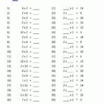 Multiplication Table Worksheets Grade 3 with Multiplication Worksheets Numbers 1-5