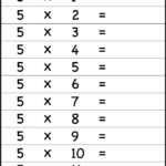 Multiplication Times Tables Worksheets – 2, 3, 4, 5, 6, 7, 8 Within Printable Multiplication Table 5
