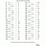 Multiplication To 5X5 Worksheets For 2Nd Grade in Multiplication Worksheets X5