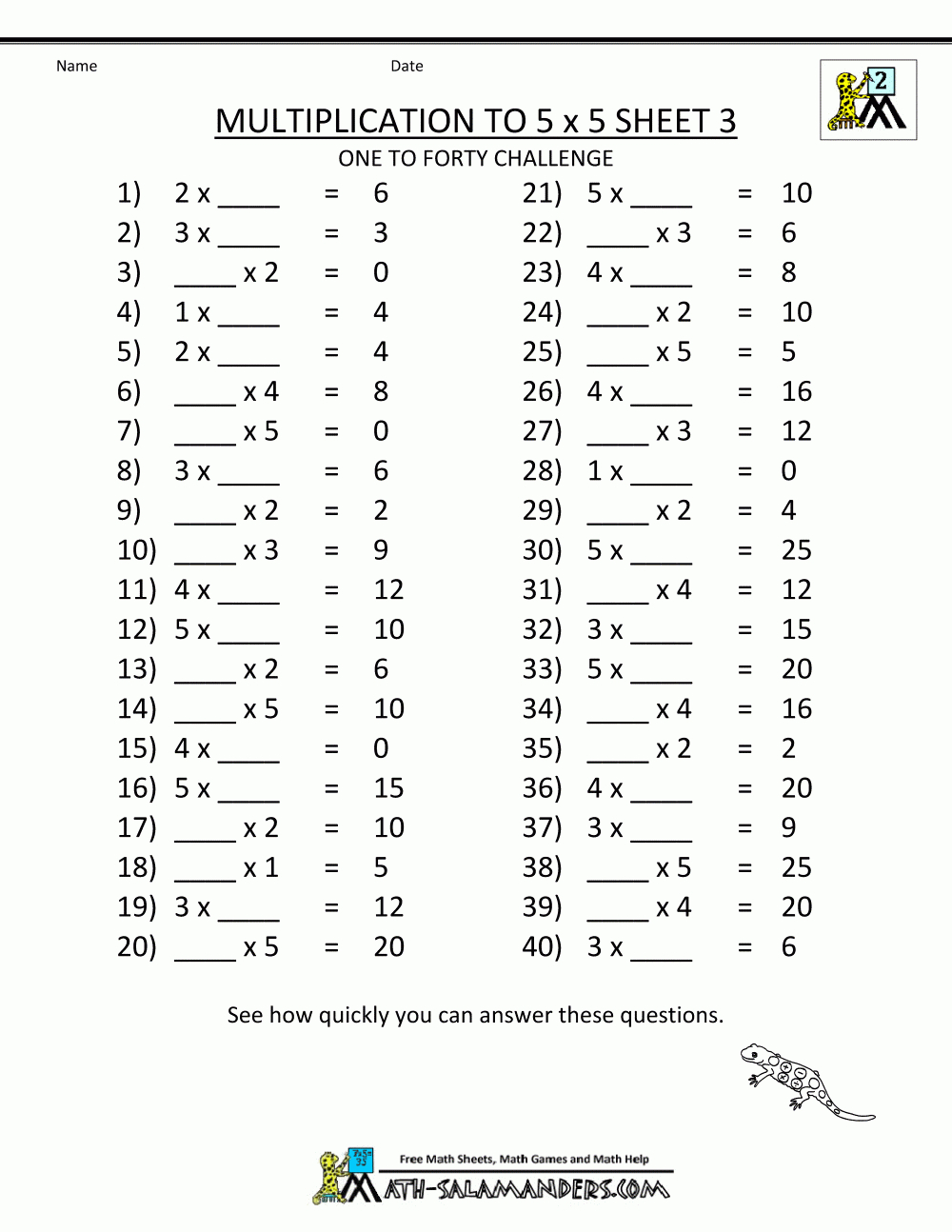 Multiplication To 5X5 Worksheets For 2Nd Grade in Multiplication Worksheets X5 Multiplication To 5X5 Worksheets For 2Nd Grade in Multiplication Worksheets X5