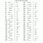 Multiplication To 5X5 Worksheets For 2Nd Grade Regarding Grade 4 Printable Multiplication Problems