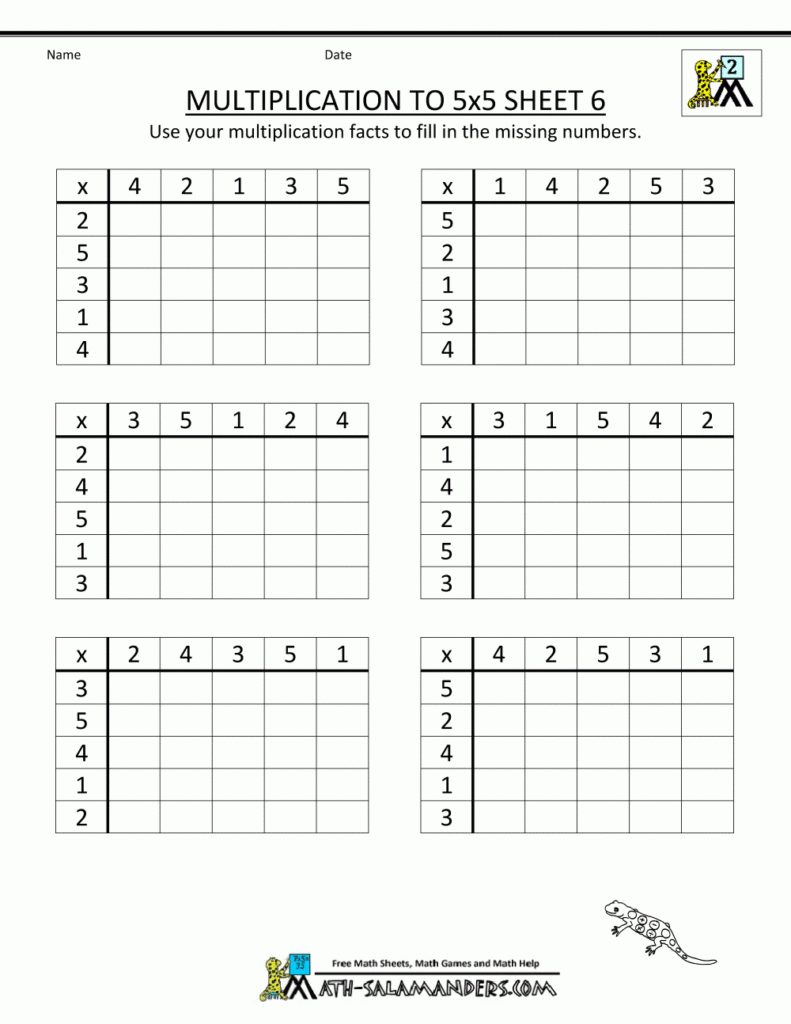Multiplication To 5X5 Worksheets For 2Nd Grade Throughout Multiplication Worksheets Year 5/6 Multiplication To 5X5 Worksheets For 2Nd Grade Throughout Multiplication Worksheets Year 5/6