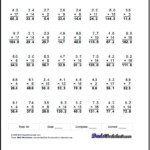 Multiplication With Decimals These Worksheets Start With Intended For Worksheets Multiplication Decimals