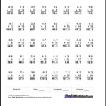 Multiplication With Decimals These Worksheets Start With intended for Worksheets Multiplication Decimals